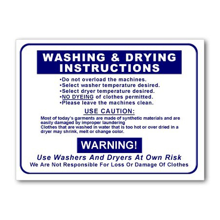 L441 Washing And Drying Instructions