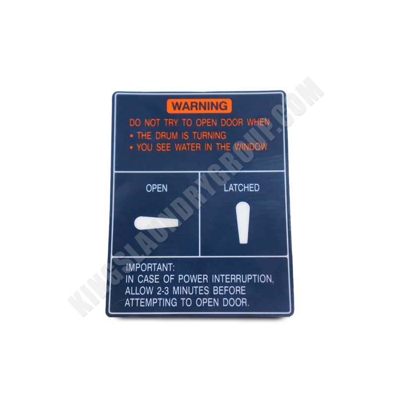 For 8502624003 Door Opening Decal Kings Laundry Group Equipment
